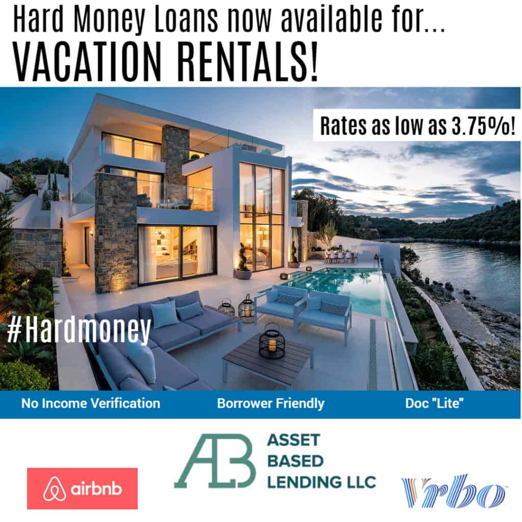 vacation rental loans hard money loans